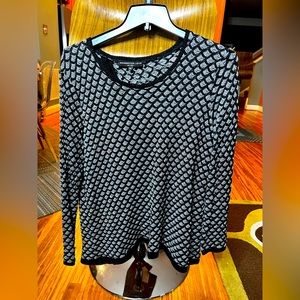 Generation love long sleeve top black and silver